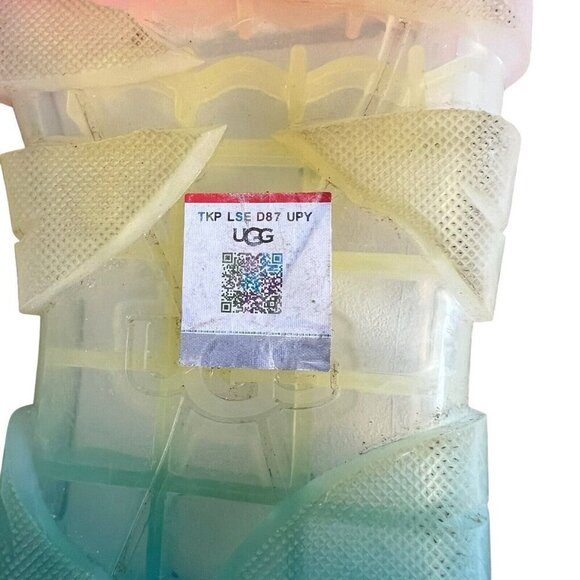 UGG JELLA CLEAR WATERCOLORS SLIDE - WOMEN'S SIZE 10 - (1139750) - RAINBOW - Picture 8 of 10